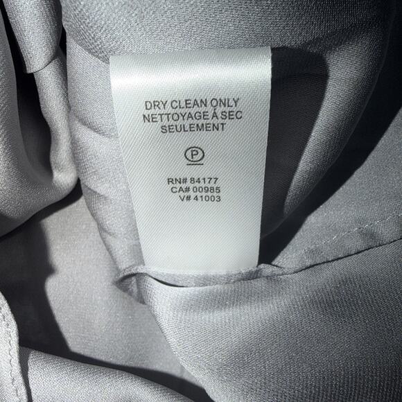 DVF Diane Von Furstenberg Fleurette Silk Dress 12 NWT Silk Gray Chiffon - Picture 7 of 8